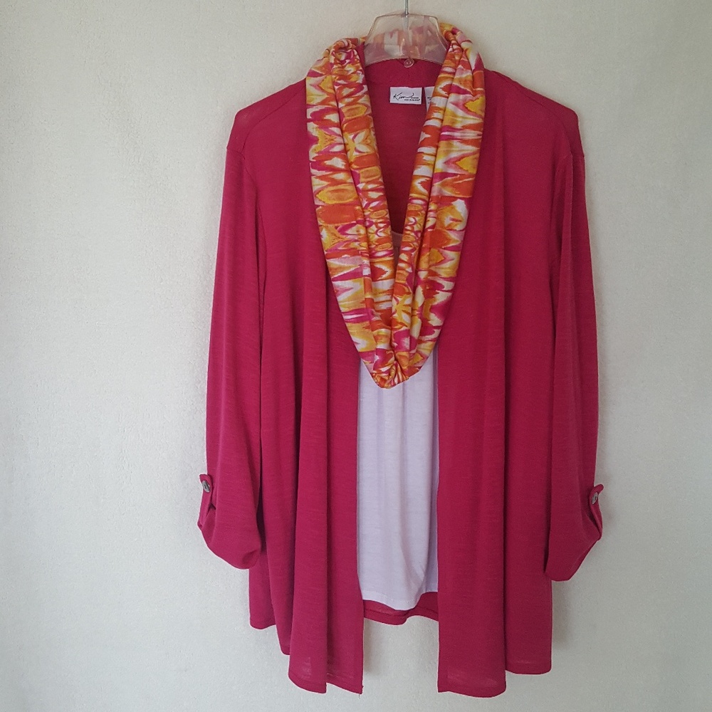 Two for jacket/top with detachable scarf